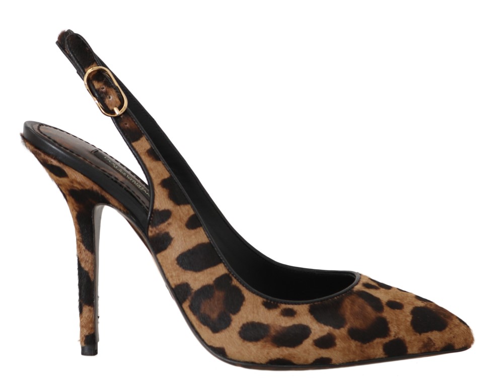 leopard pony hair heels